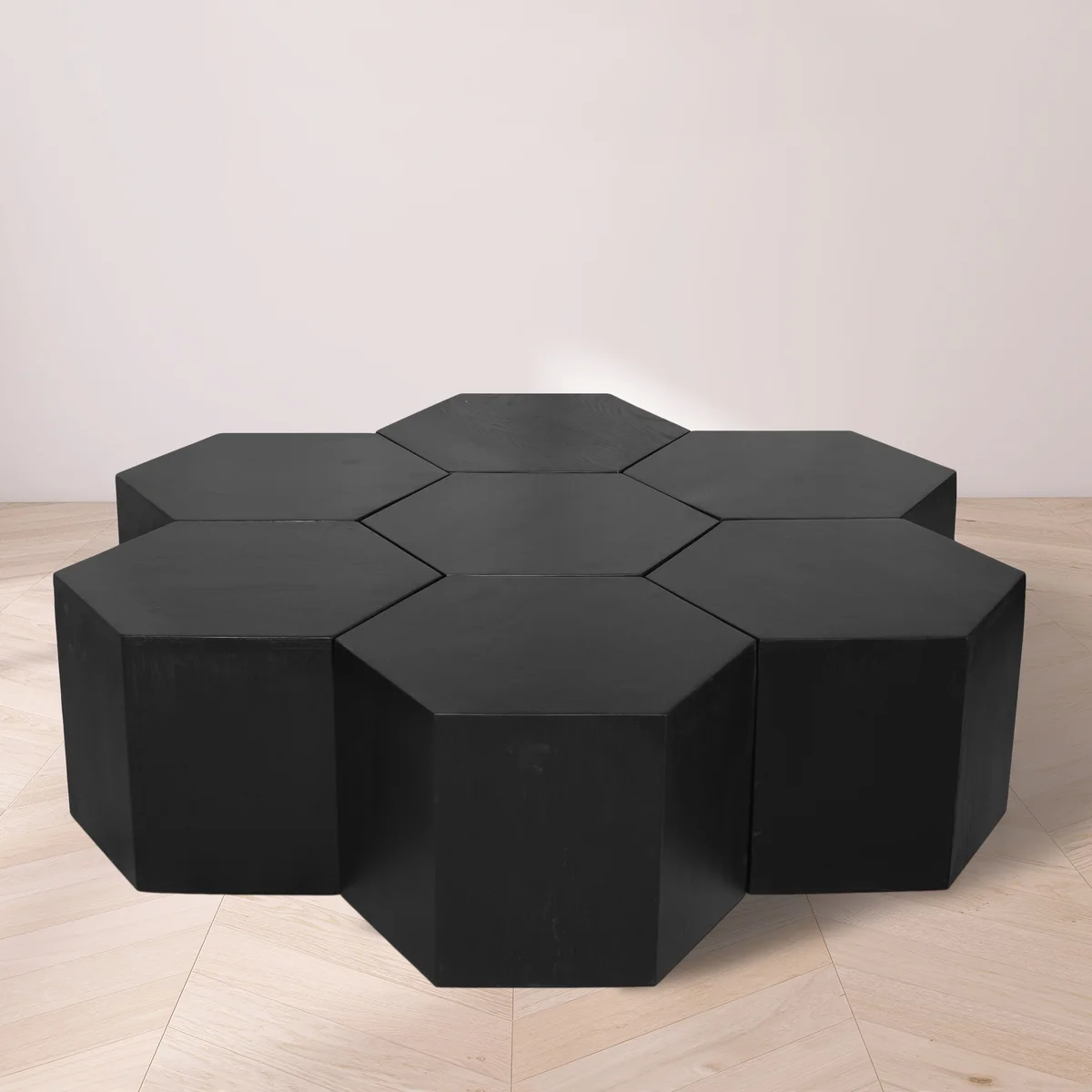 Eternal - Coffee Table 7 Piece - Black - View 2