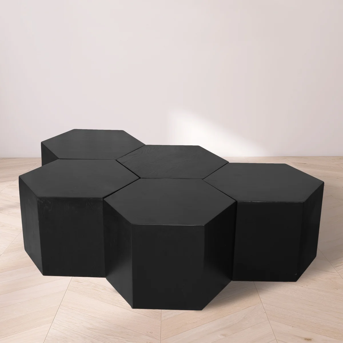 Eternal - Coffee Table 5 Piece - Black - View 2