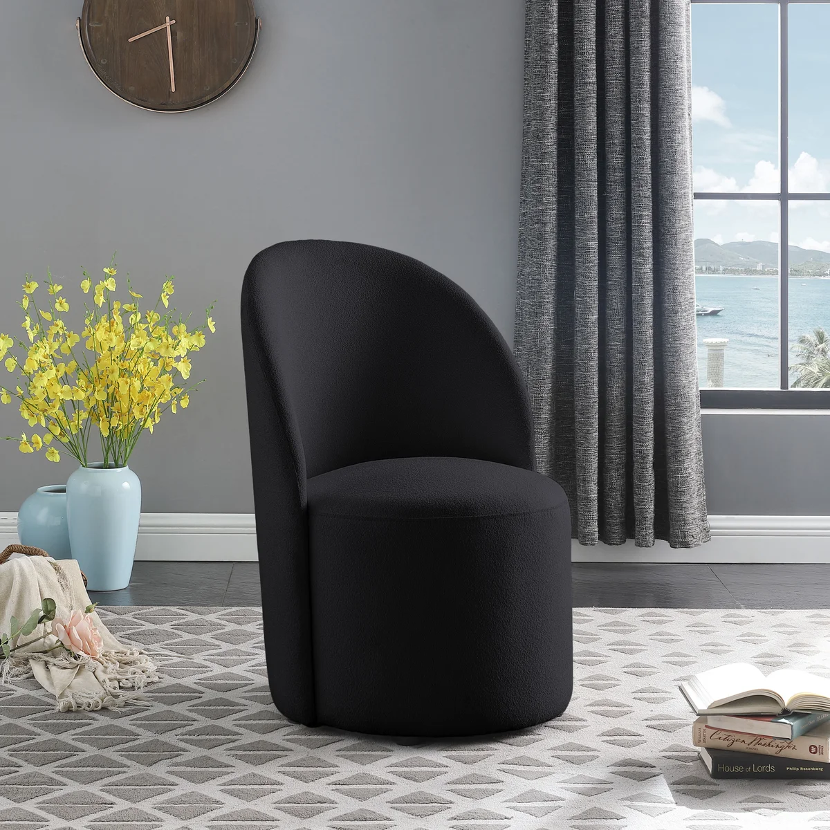 Hautely - Accent Chair - Black - View 2