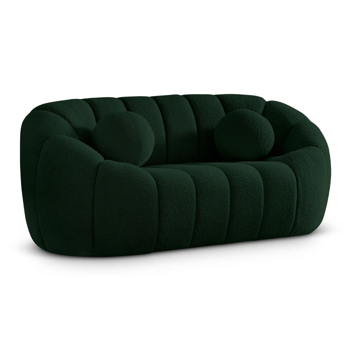 Elijah - Boucle Loveseat - Green