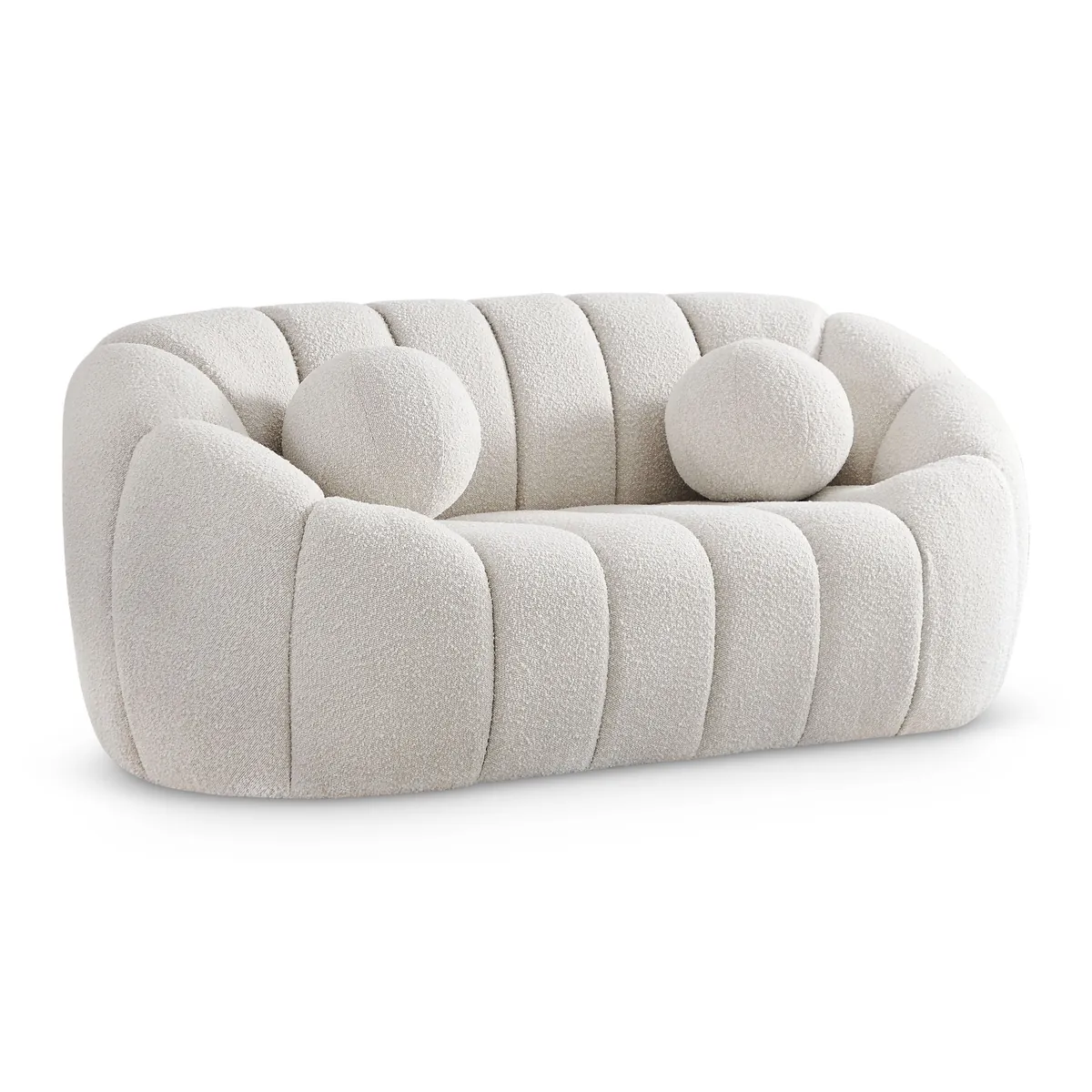 Elijah - Boucle Loveseat - Cream