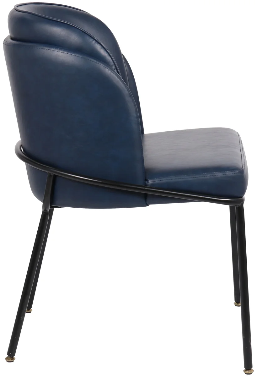 Jagger - Dining Chair (Set of 2) - Navy - Faux Leather