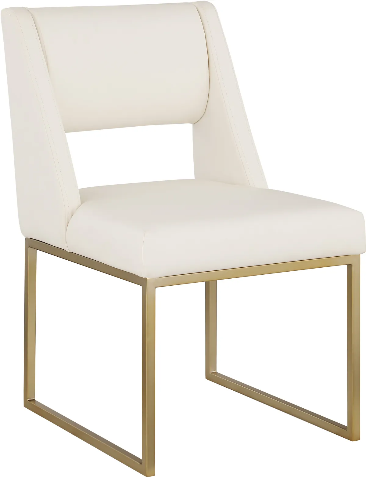 Jayce - Dining Chair (Set of 2) - Cream - Faux Leather