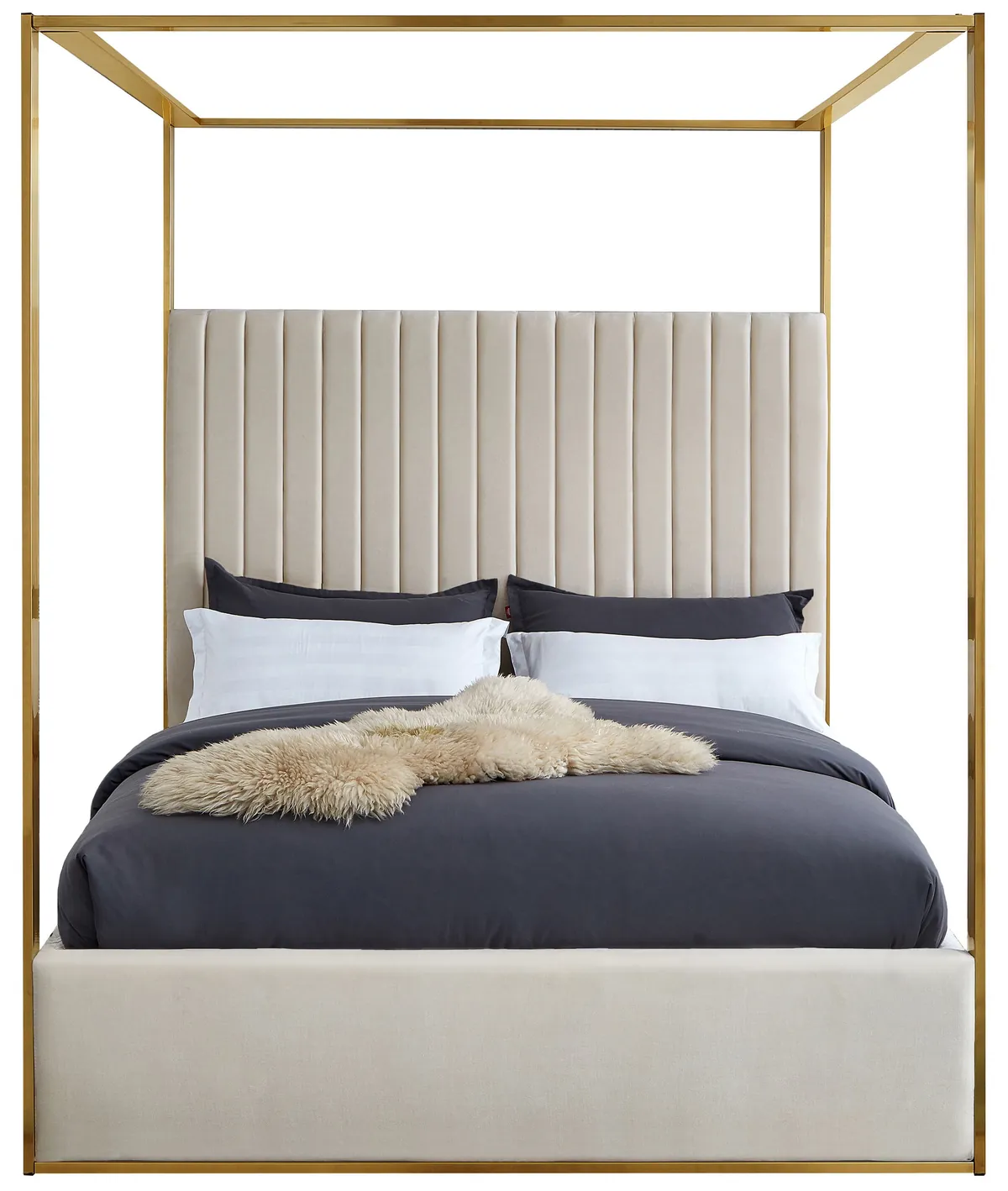 Jones - King Bed - Cream