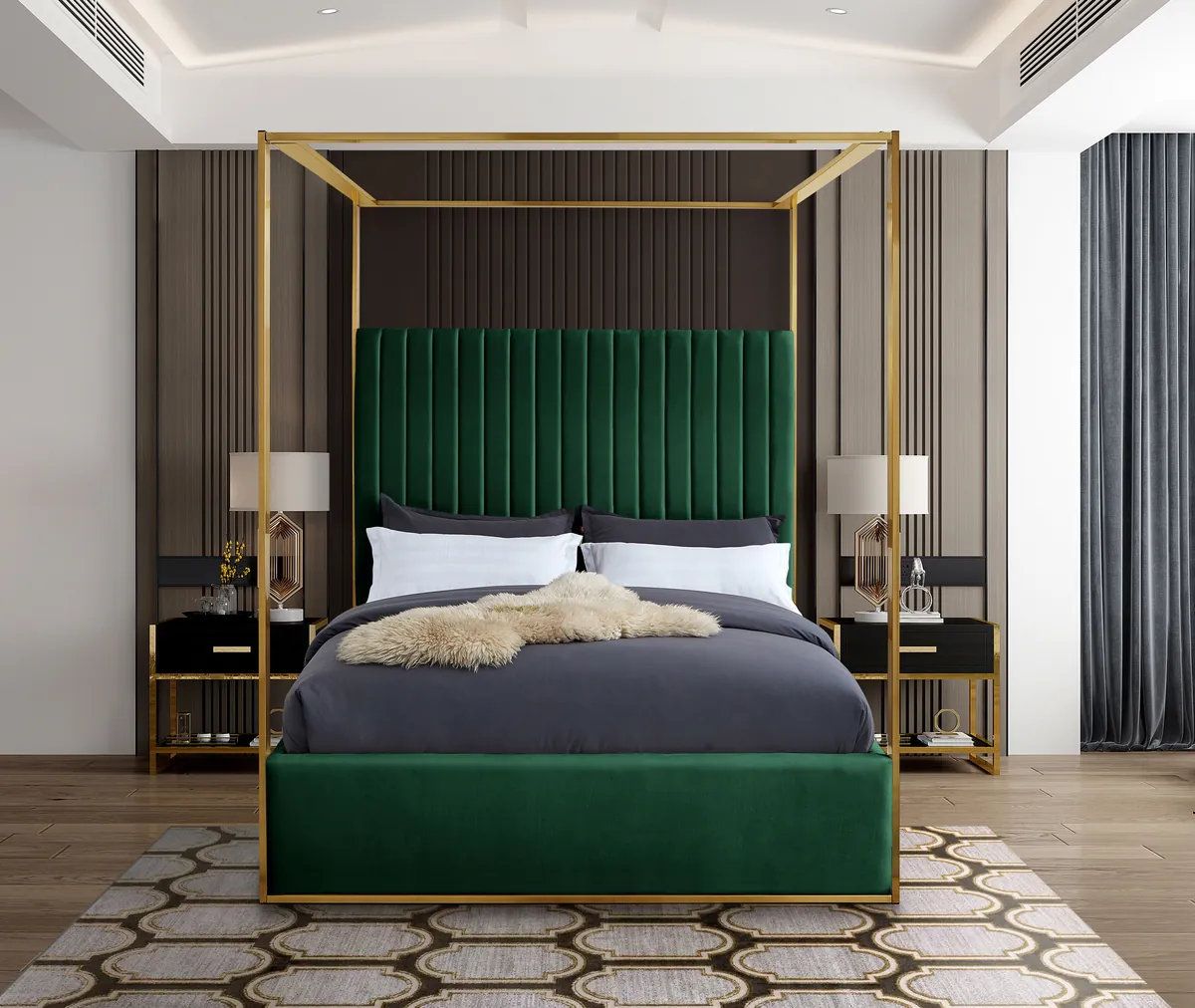 Jones - Queen Bed - Green