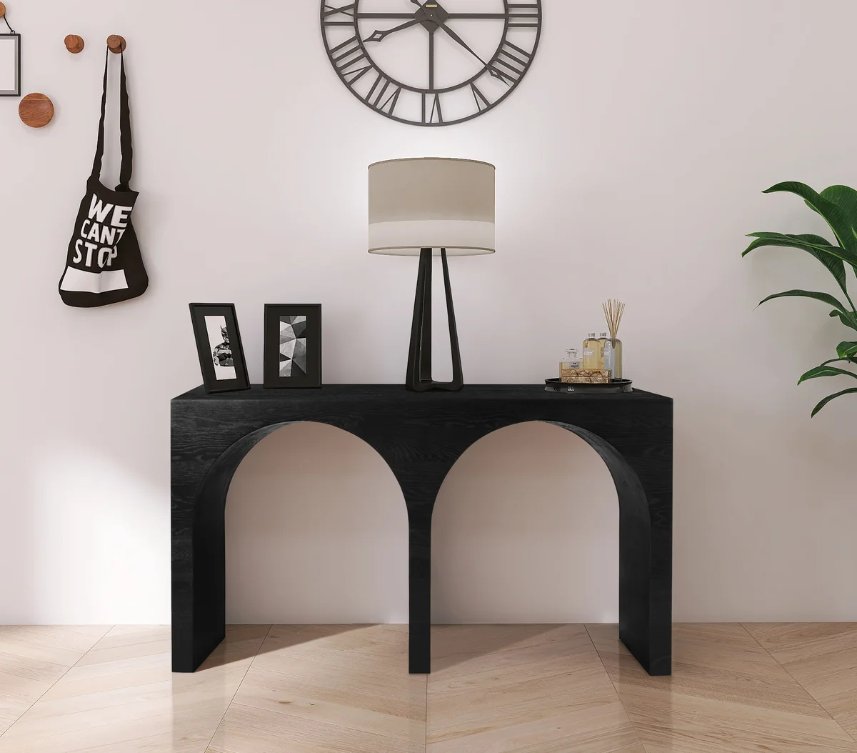 June - Console Table - Black Oak - Wood - View 2