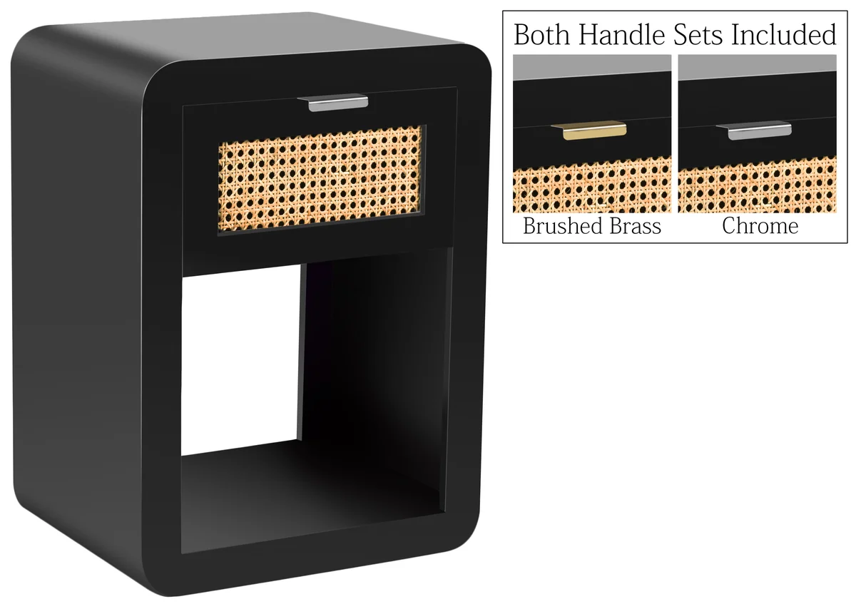 Langham - Night Stand - Black - Wood - View 2