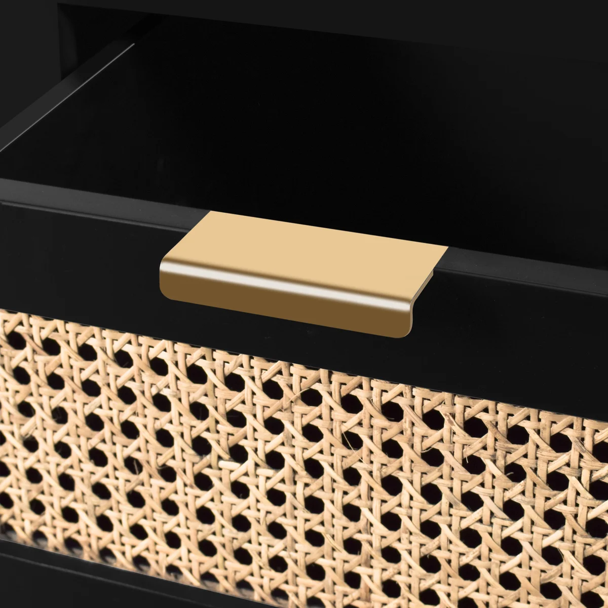 Langham - Night Stand - Black - Wood