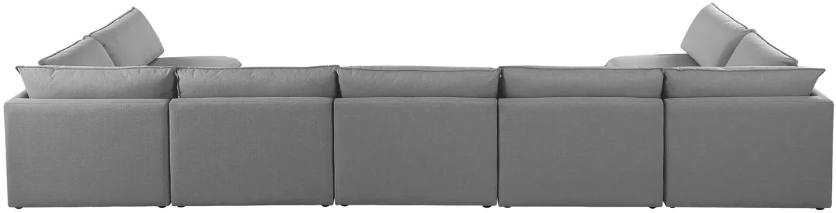 Mackenzie - 7 Piece Modular U-Shaped Sectional - Gray