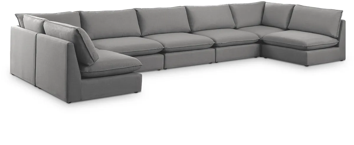 Mackenzie - 7 Piece Modular U-Shaped Sectional - Gray