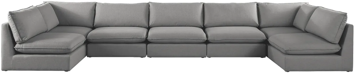 Mackenzie - 7 Piece Modular U-Shaped Sectional - Gray
