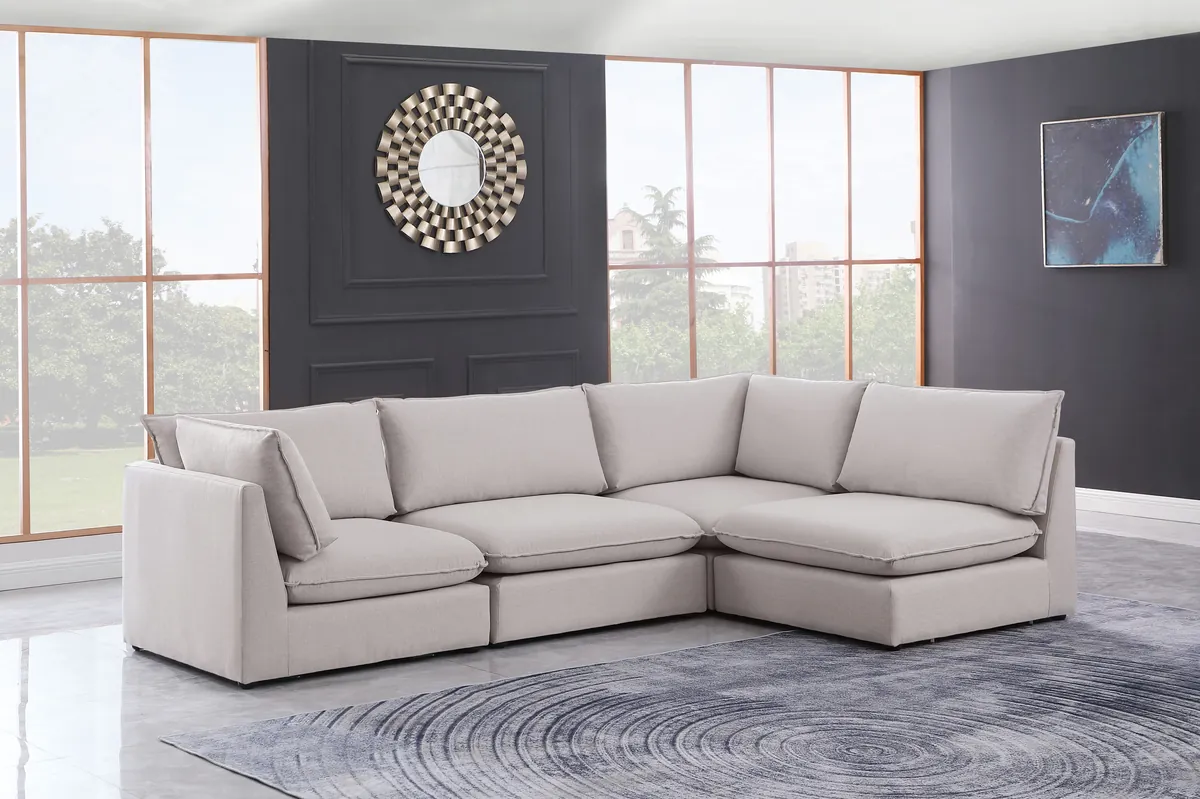 Mackenzie - 4 Piece Modular Sectional - Beige
