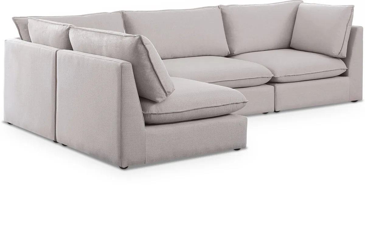 Mackenzie - 4 Piece Modular Sectional - Beige