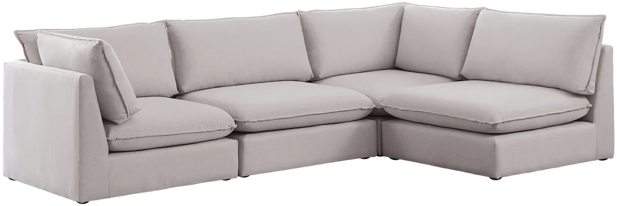 Mackenzie - 4 Piece Modular Sectional - Beige - View 2
