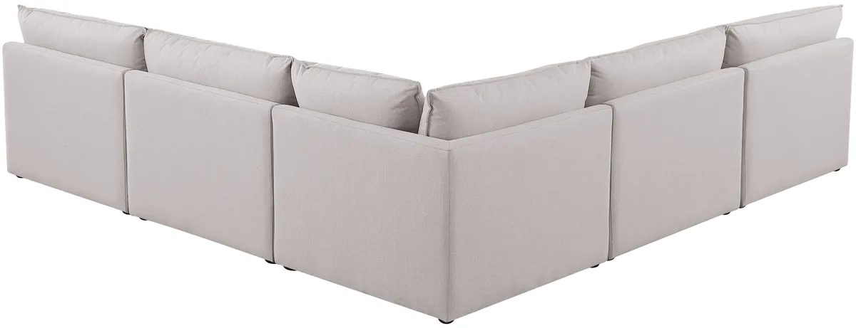 Mackenzie - 5 Piece Modular Corner Armless Sectional - Beige