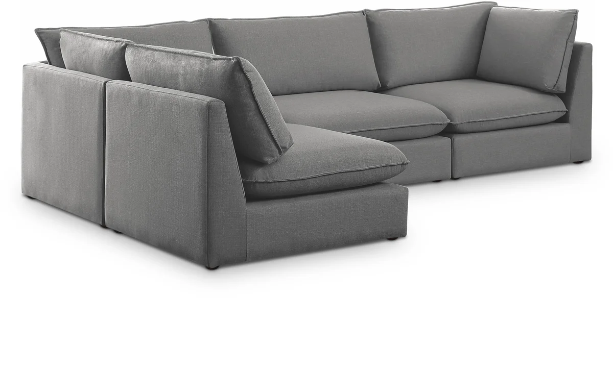 Mackenzie - 4 Piece Modular Sectional - Gray