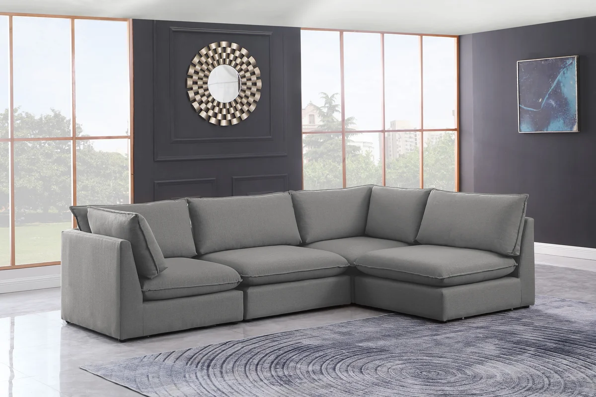 Mackenzie - 4 Piece Modular Sectional - Gray