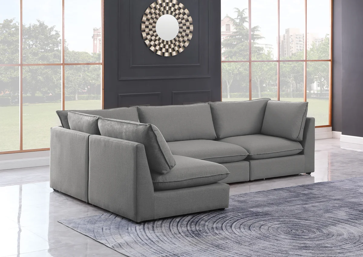 Mackenzie - 4 Piece Modular Sectional - Gray