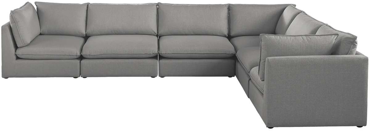 Mackenzie - 6 Piece Modular Corner Sectional - Gray