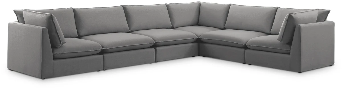 Mackenzie - 6 Piece Modular Corner Sectional - Gray