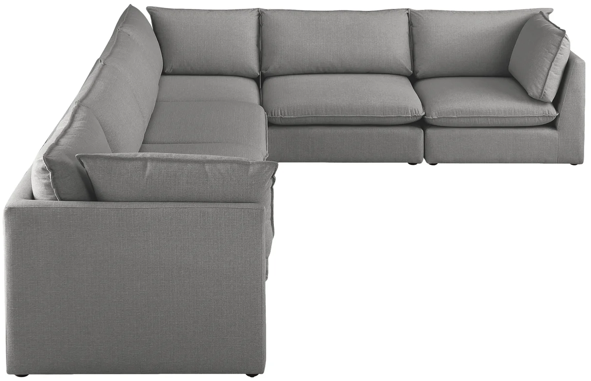 Mackenzie - 6 Piece Modular Corner Sectional - Gray