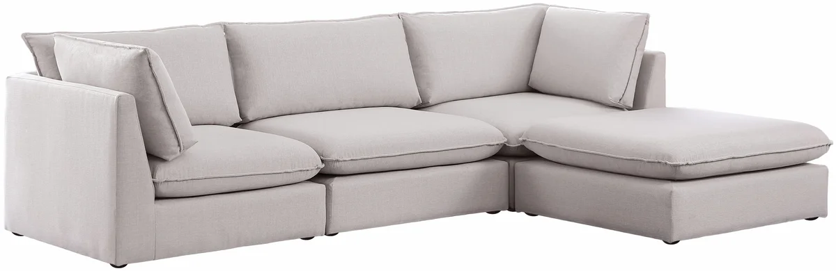 Mackenzie - 4 Piece Modular Sectional With Chaise - Beige - View 2