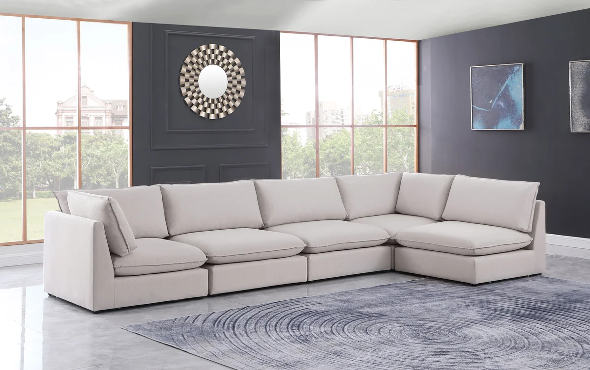 Mackenzie - 5 Piece Modular Sectional - Beige