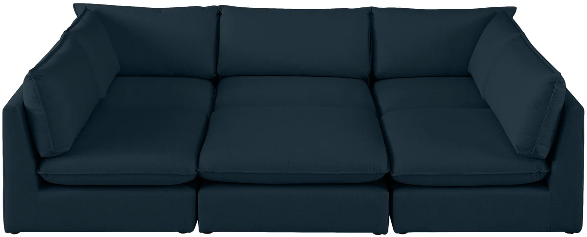 Mackenzie - 6 Piece Modular Sectional - Navy
