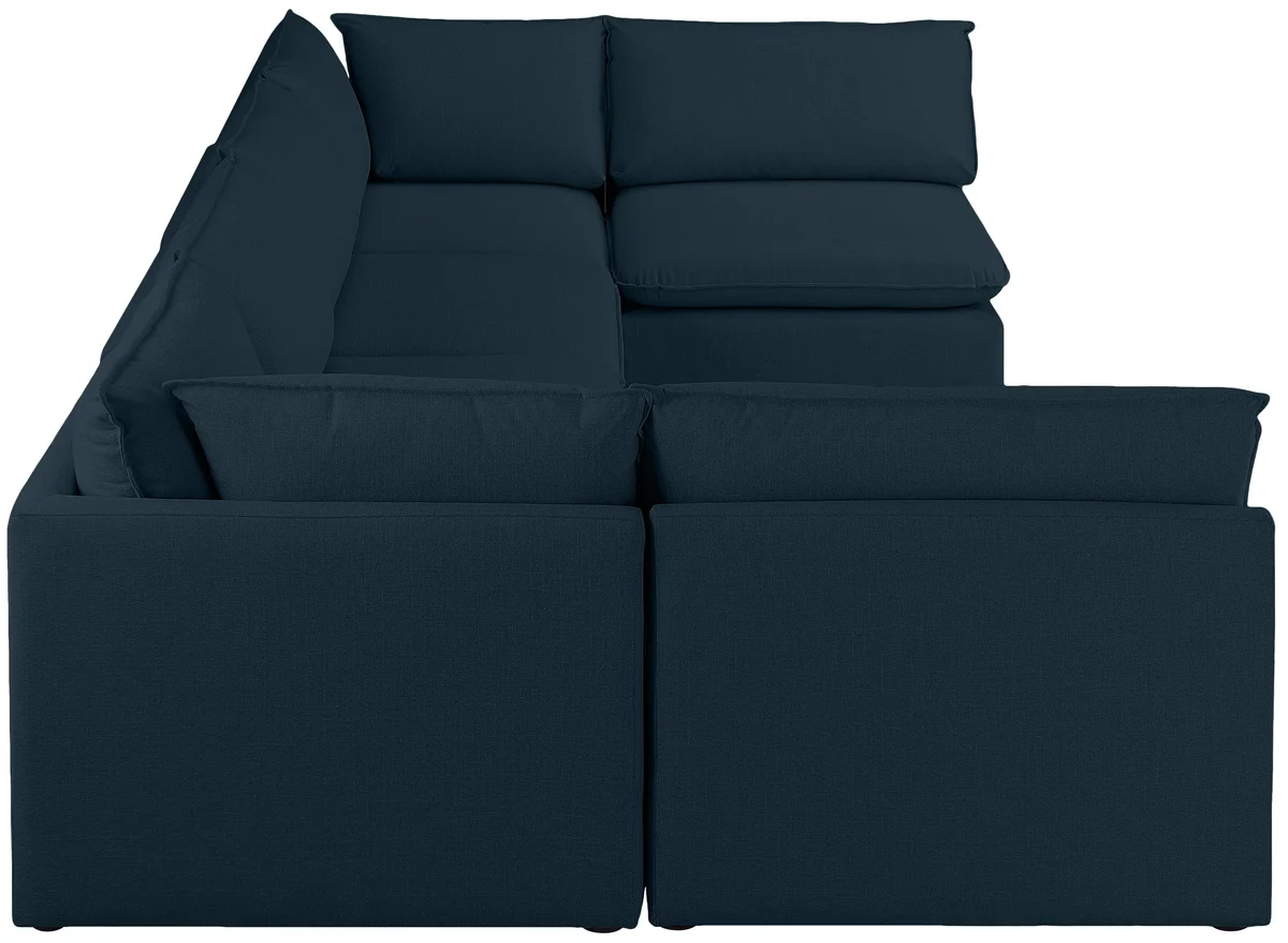 Mackenzie - 6 Piece Modular U-Shaped Sectional - Navy