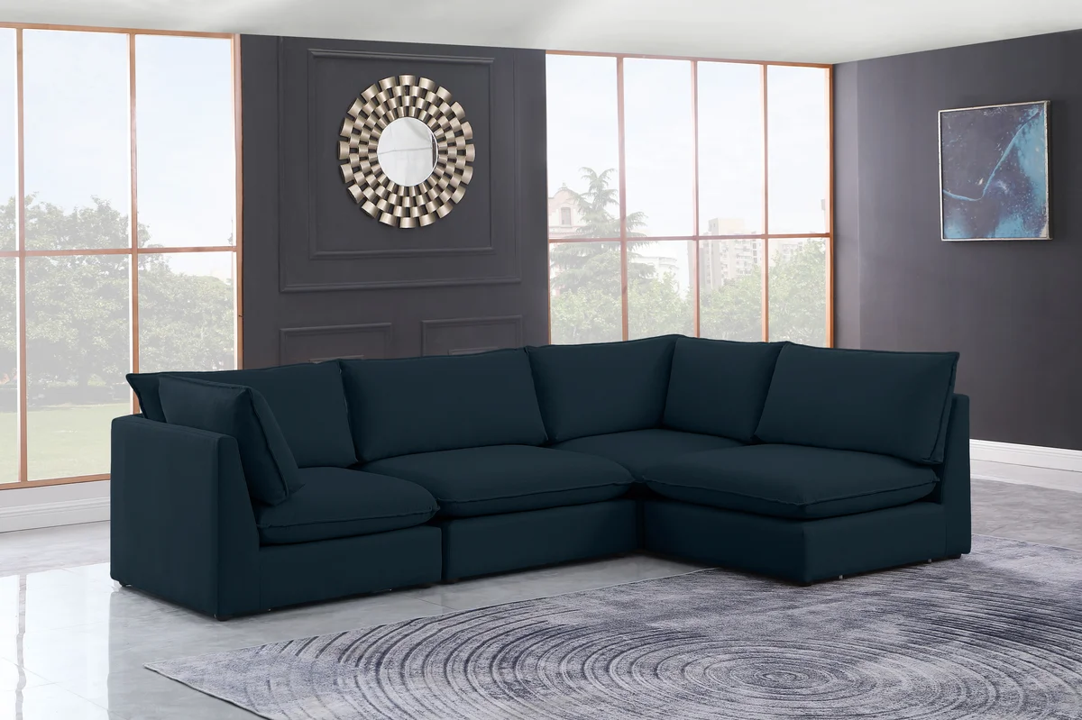 Mackenzie - 4 Piece Modular Sectional - Navy