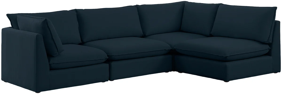 Mackenzie - 4 Piece Modular Sectional - Navy - View 2