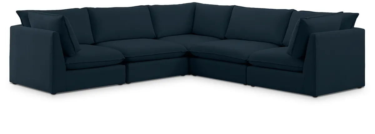 Mackenzie - 5 Piece Modular Corner Sectional - Navy