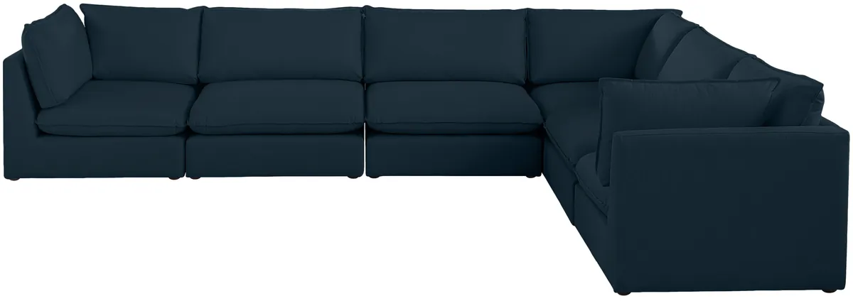 Mackenzie - 6 Piece Modular Corner Sectional - Navy