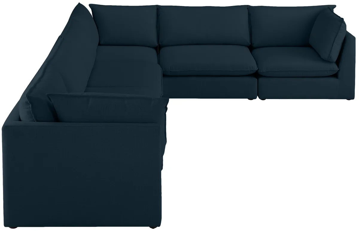 Mackenzie - 6 Piece Modular Corner Sectional - Navy