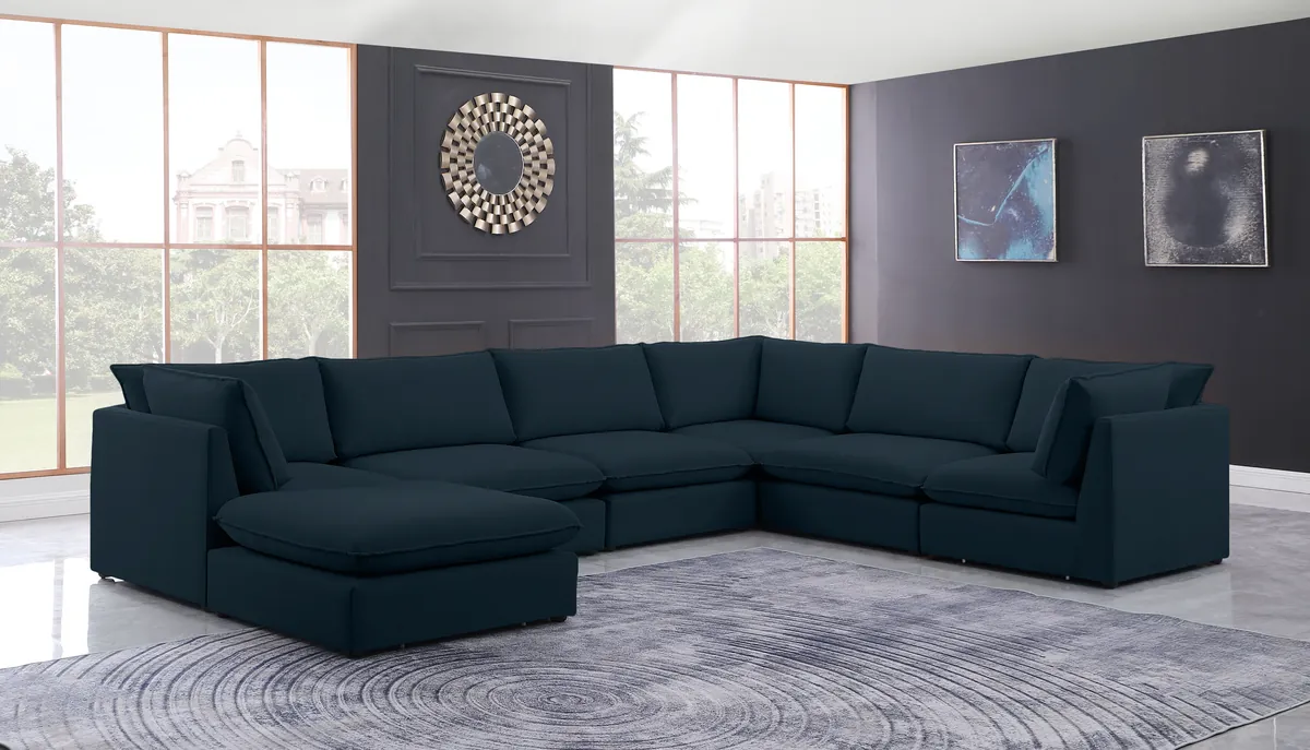 Mackenzie - 7 Piece Modular Sectional - Navy - View 2