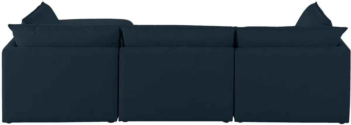 Mackenzie - 4 Piece Modular Sectional With Chaise - Navy
