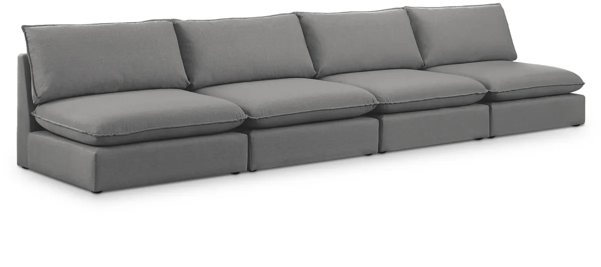 Mackenzie - 4 Seat Modular Armless Sofa - Gray