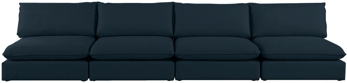 Mackenzie - 4 Seat Modular Armless Sofa - Navy