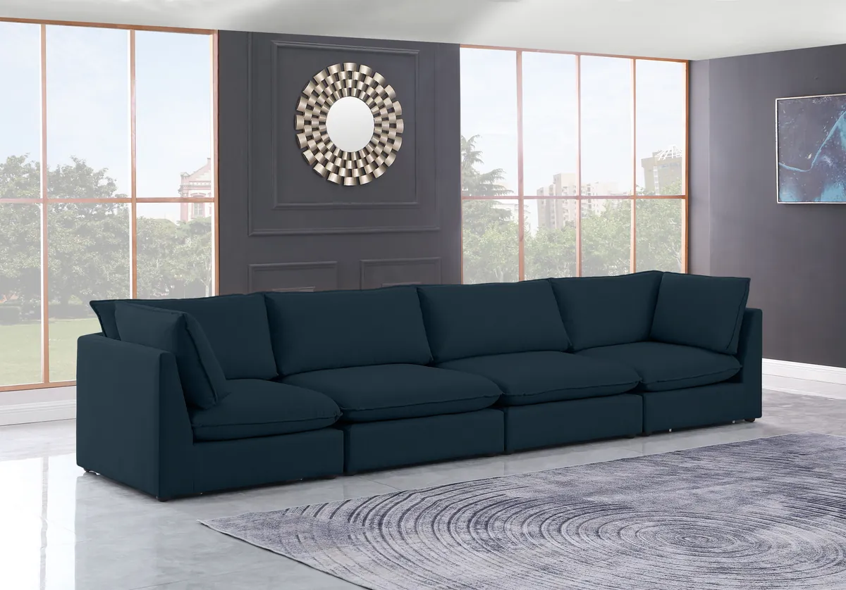 Mackenzie - 4 Seat Modular Sofa - Navy - View 2