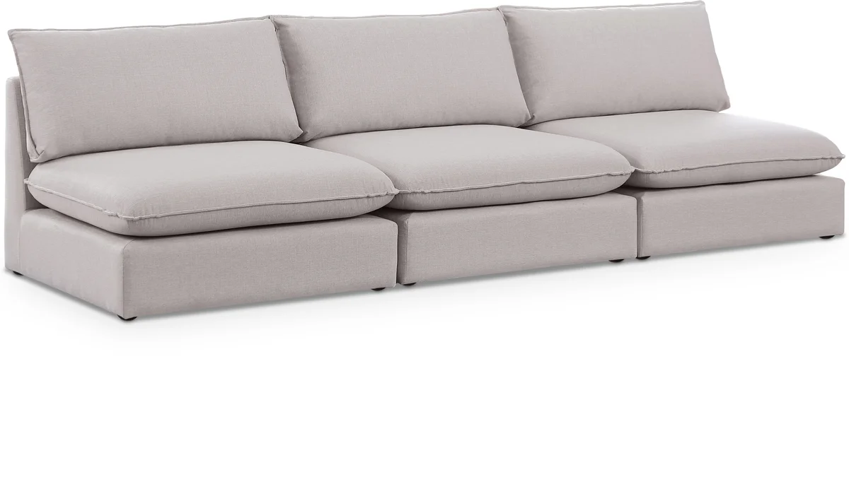 Mackenzie - 3 Seat Modular Armless Sofa - Beige