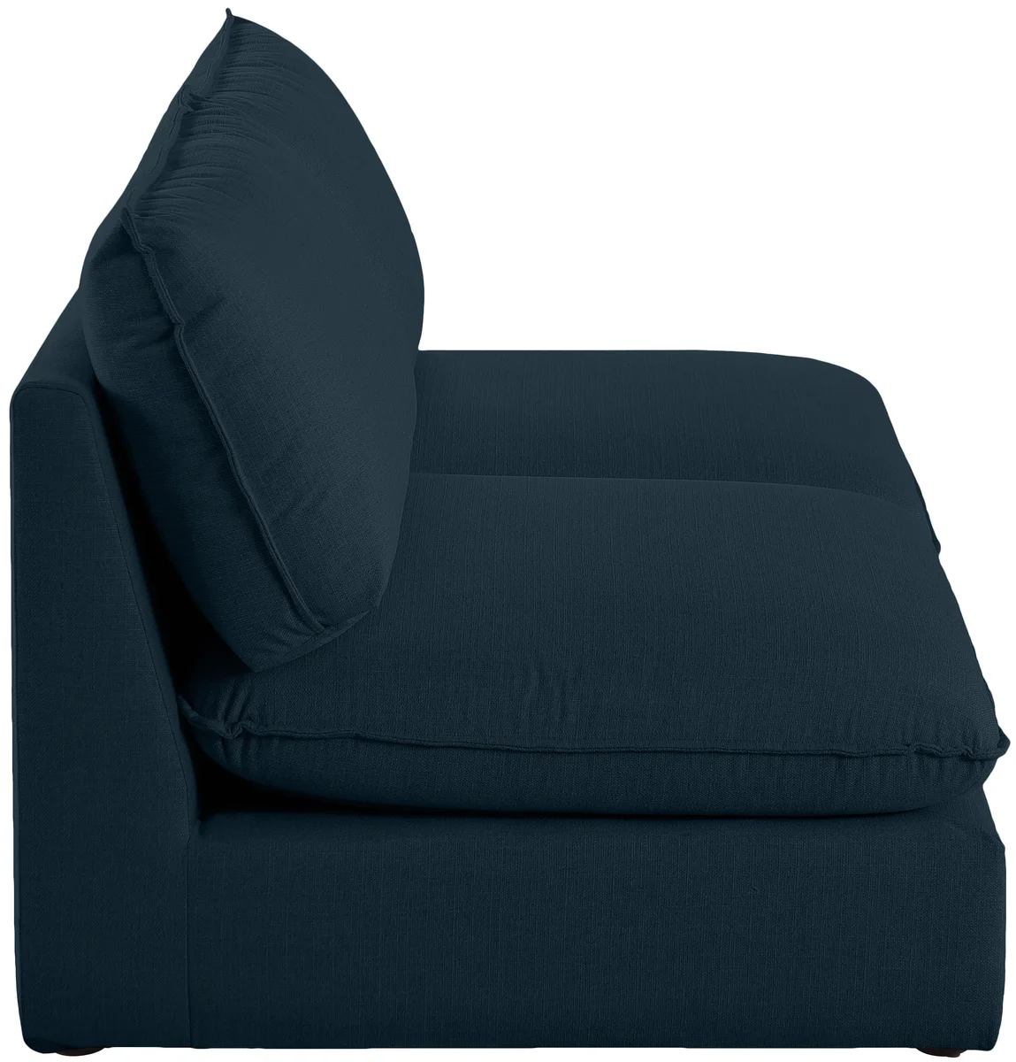 Mackenzie - 2 Seat Modular Armless Sofa - Navy