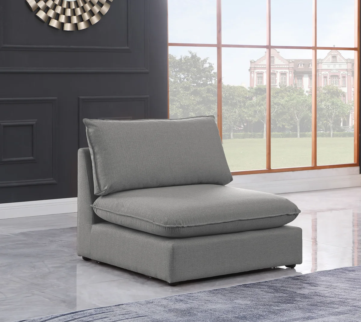 Mackenzie - Armless Chair - Gray - View 2
