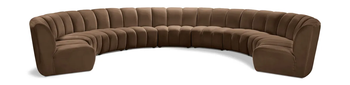 Infinity - 9 Piece Modular Sectional - Brown