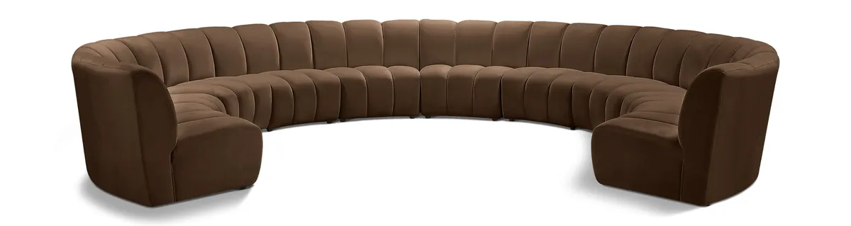 Infinity - 10 Piece Modular Sectional - Brown