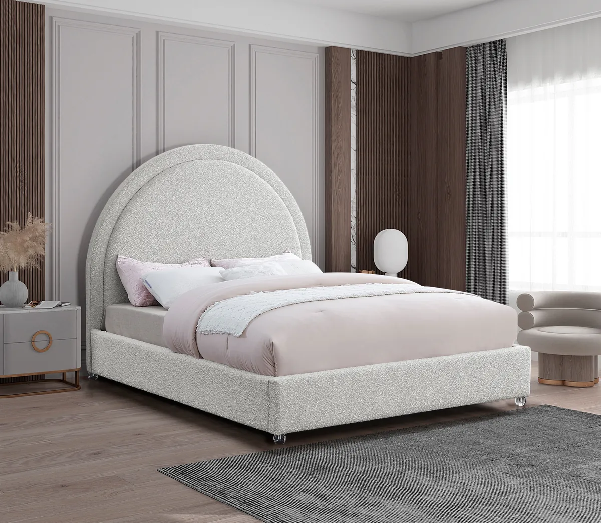 Milo - Queen Bed - Cream - View 2