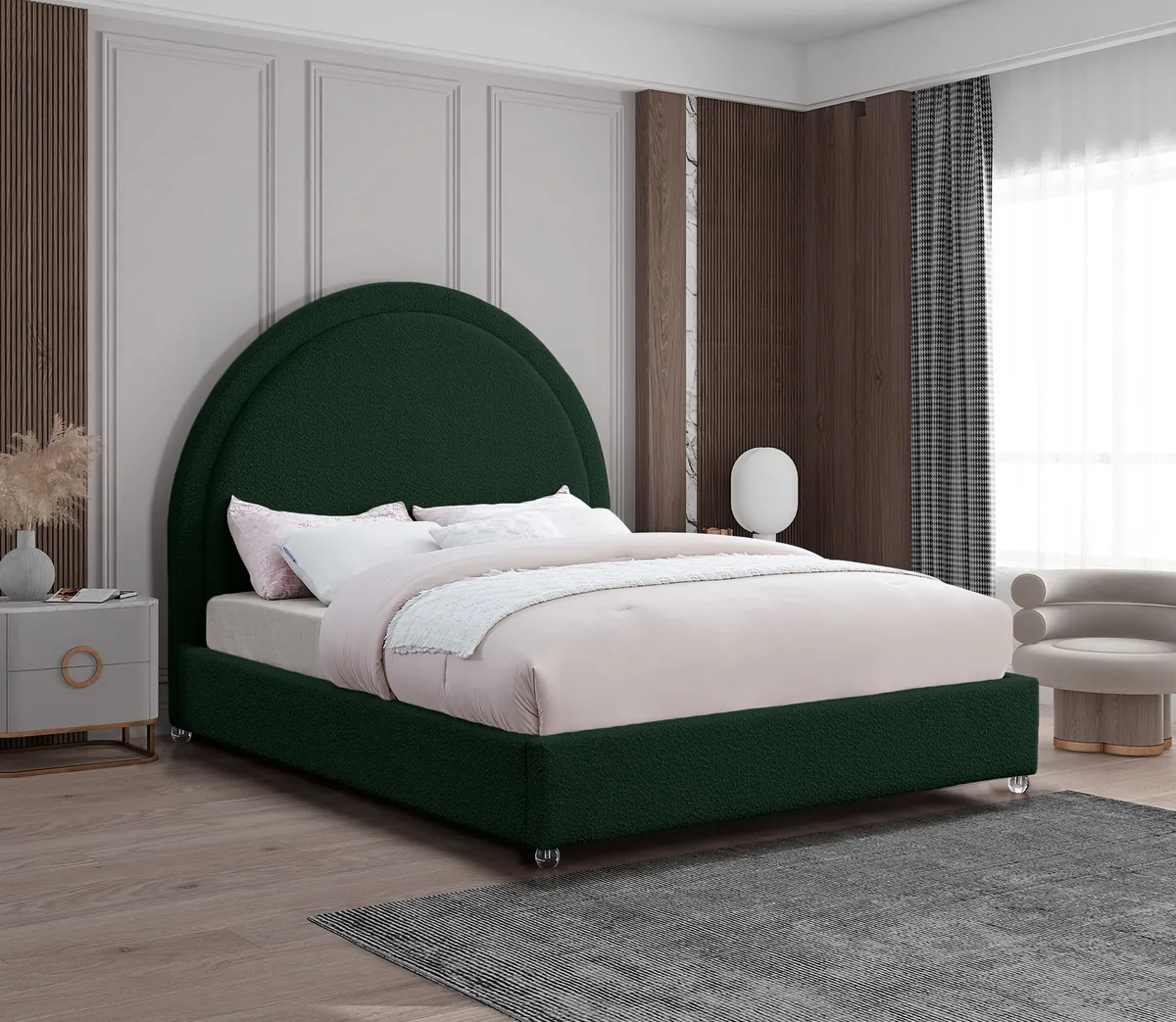 Milo - Queen Bed - Green - View 2