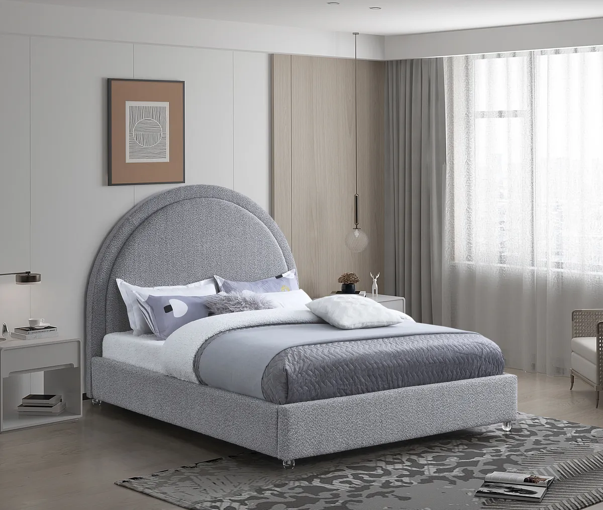 Milo - King Bed - Gray - View 2