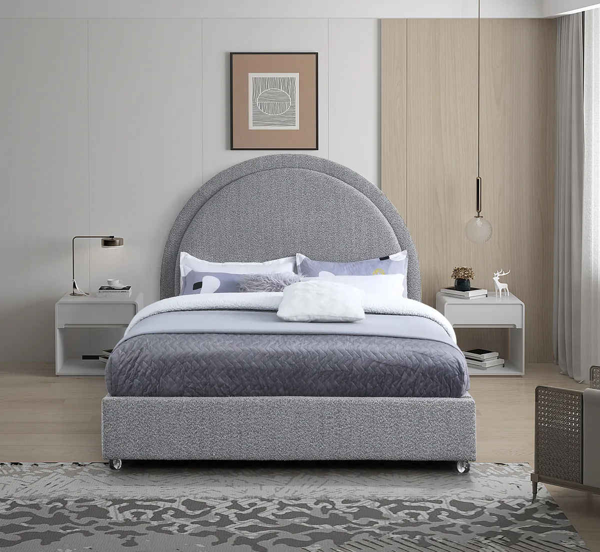 Milo - King Bed - Gray