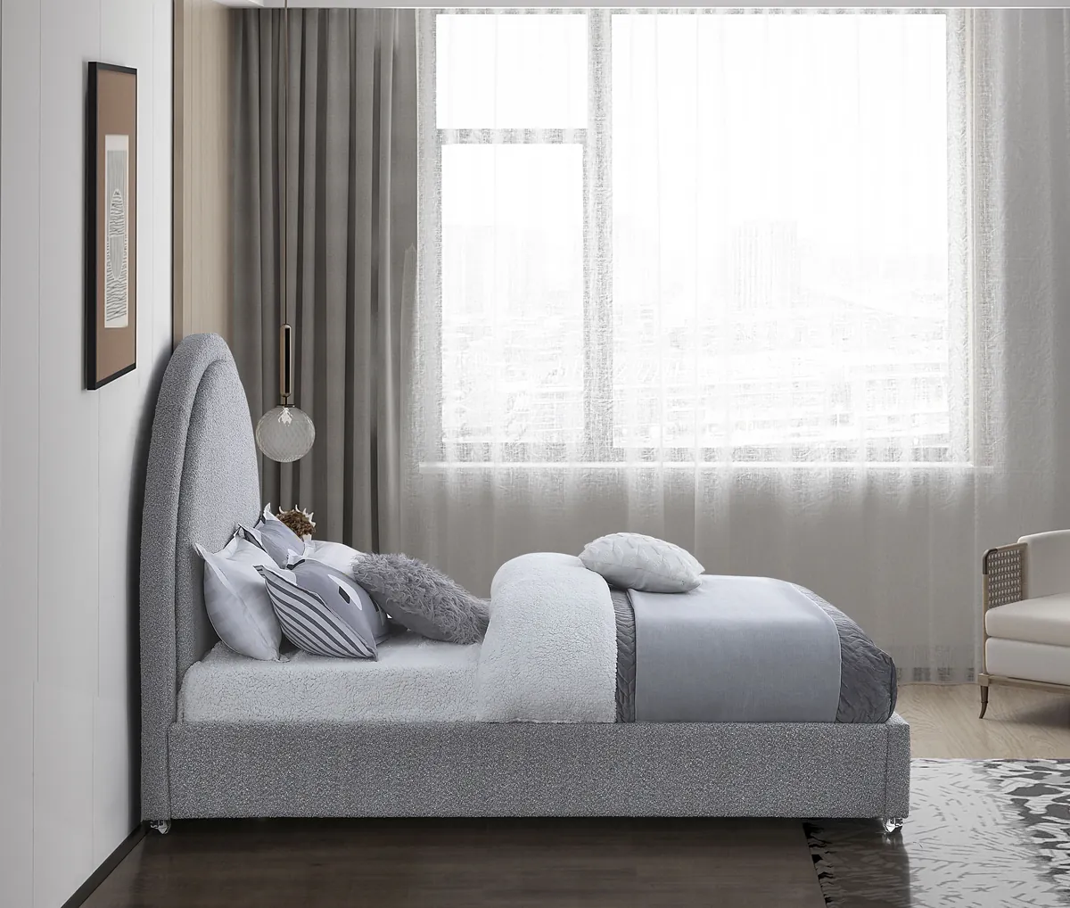 Milo - King Bed - Gray