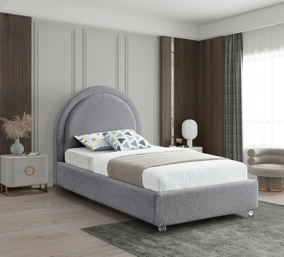 Milo - Twin Bed - Gray - View 2